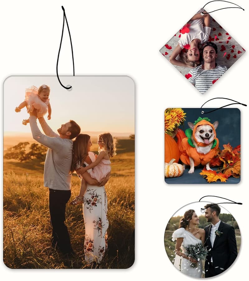 Custom Double-Sided Car Air Freshener with Photo
