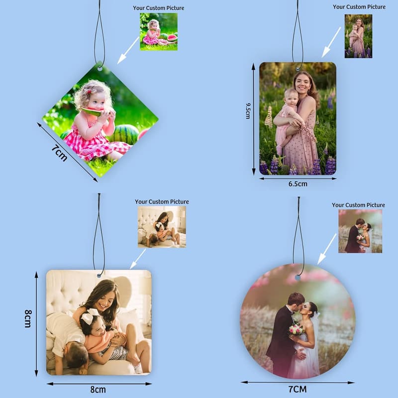 Custom Double-Sided Car Air Freshener with Photo