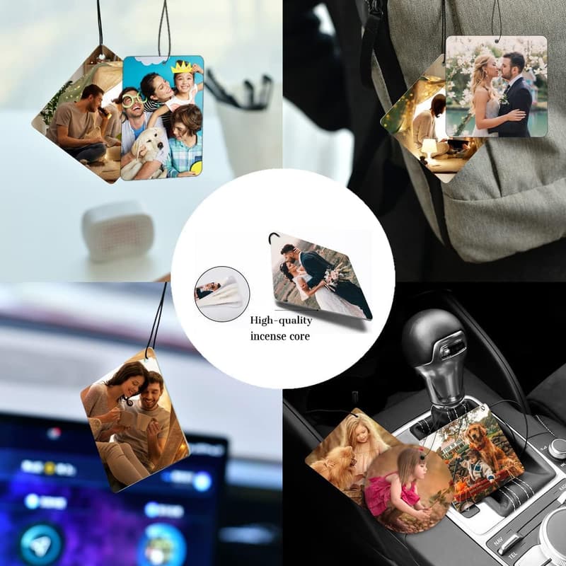 Custom Double-Sided Car Air Freshener with Photo