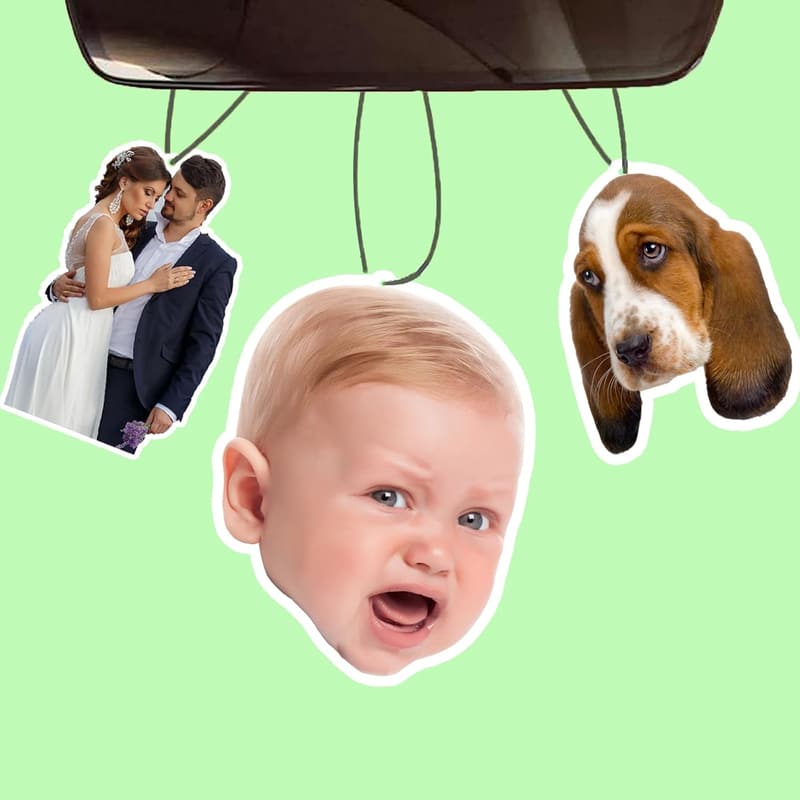 Personalized Double-Sided Photo Air Freshener for Car & Home