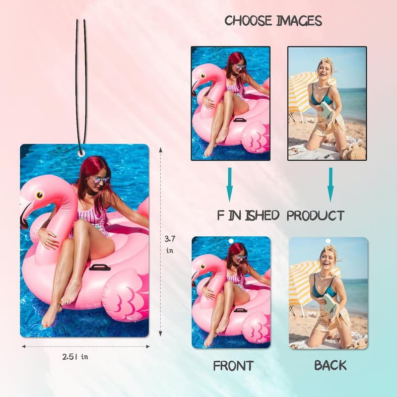 Personalized Double-Sided Air Fresheners for Car & Home