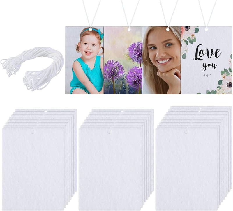 Sublimation Air Freshener Sheets - 25 Felt Blanks for DIY Decor