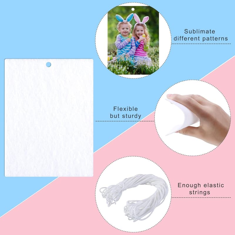 Sublimation Air Freshener Sheets - 25 Felt Blanks for DIY Decor