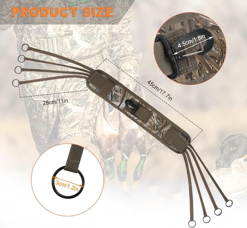 Floating Duck Carrier Tote with Slip Ring - Waterfowl Game Strap