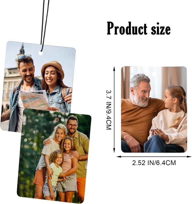 Personalized Double-Sided Photo Air Fresheners for Car Decor