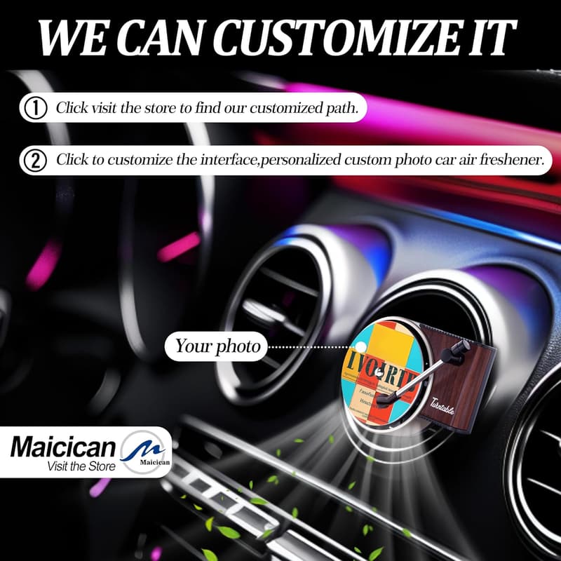 Customizable Music Album Car Air Freshener Clip for Music Lovers