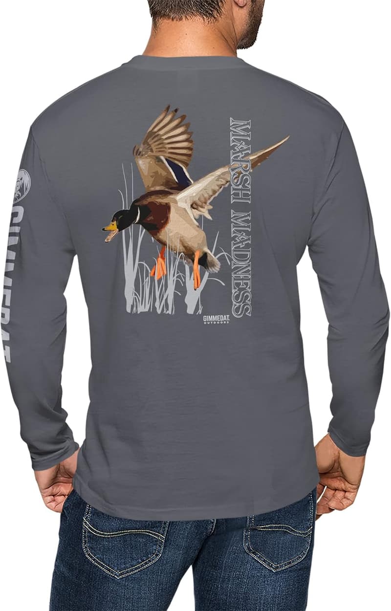 Marsh Madness Duck Hunting Long Sleeve Shirt for Men and Women