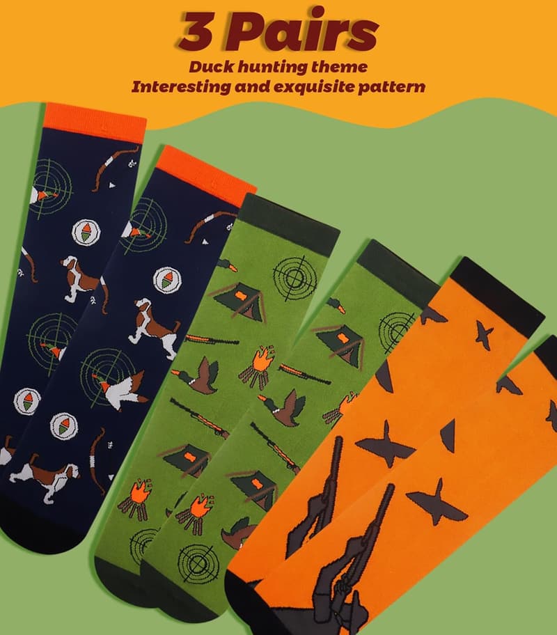 Funky Dress Crew Socks for Men - Great Gift for Dad or Grandpa