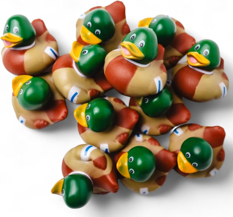 Rubber Duck Bath Toys - 12 Pack of Mallard and Jeep Ducks