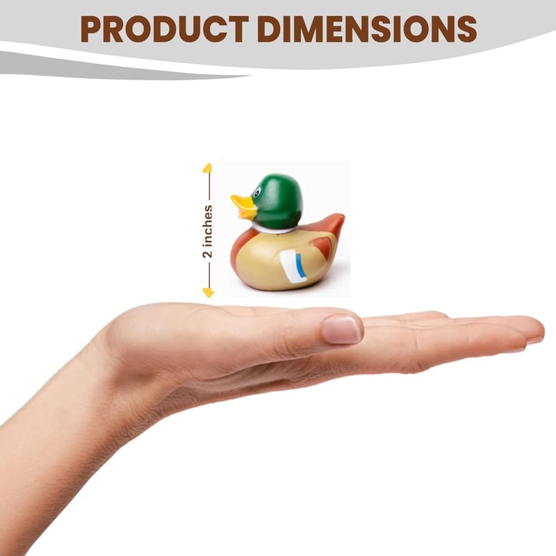 Rubber Duck Bath Toys - 12 Pack of Mallard and Jeep Ducks