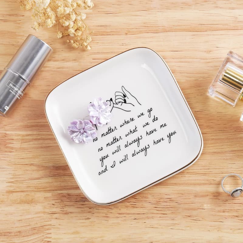 Friendship Ceramic Ring Dish for Women - Going Away Gift
