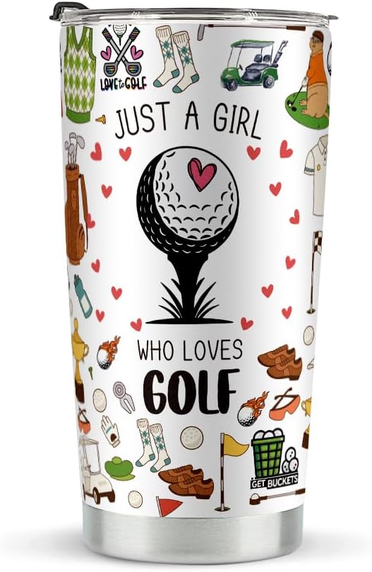 Golf Lover Stainless Steel Tumbler for Women, 20 oz