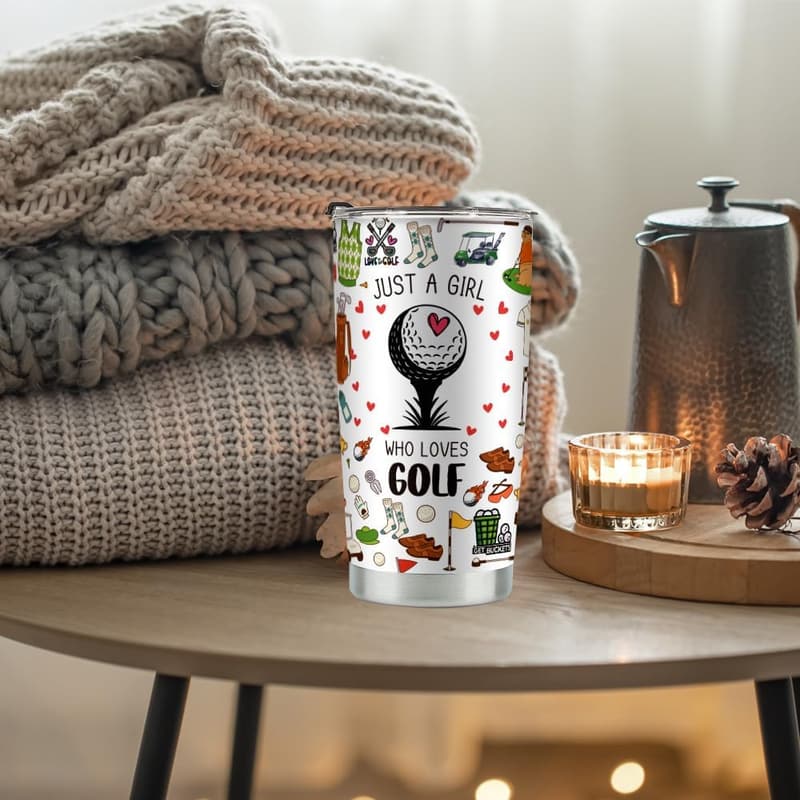 Golf Lover Stainless Steel Tumbler for Women, 20 oz