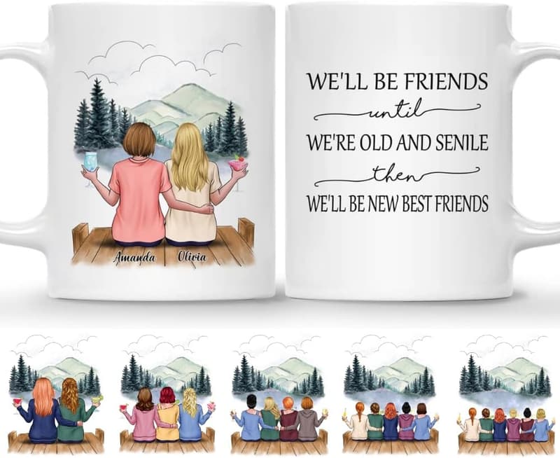 Personalized Friendship Mug for Women - Custom Best Friend Gift