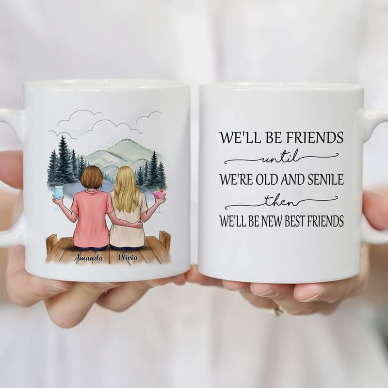 Personalized Friendship Mug for Women - Custom Best Friend Gift