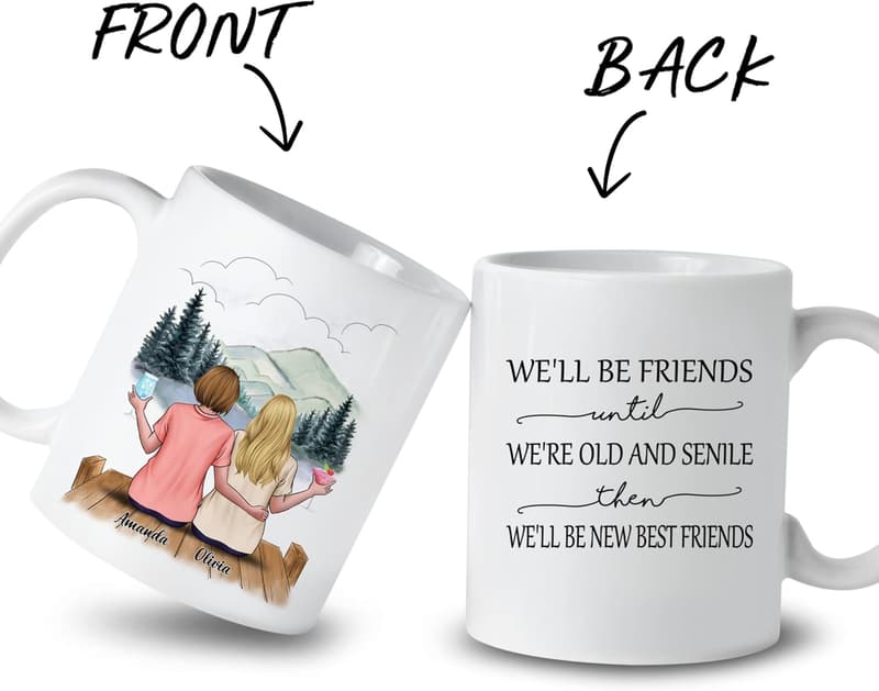 Personalized Friendship Mug for Women - Custom Best Friend Gift