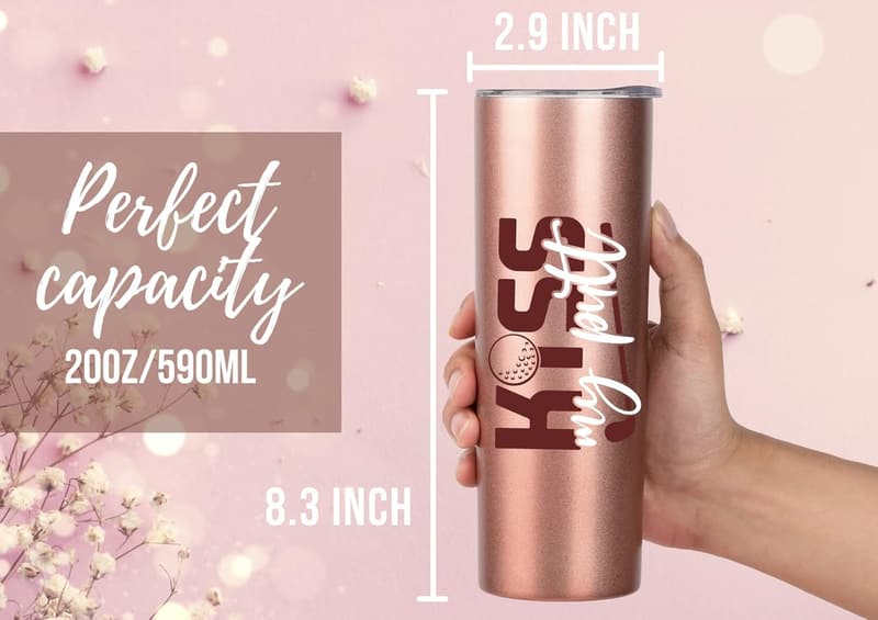 20oz Stainless Steel Golf Tumbler - Perfect Gift for Women