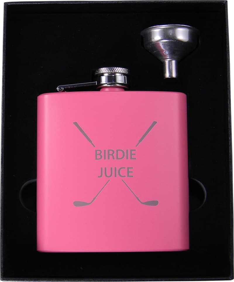Golf Birdie Juice Flask Set - Perfect Gift for Golfers (Pink)