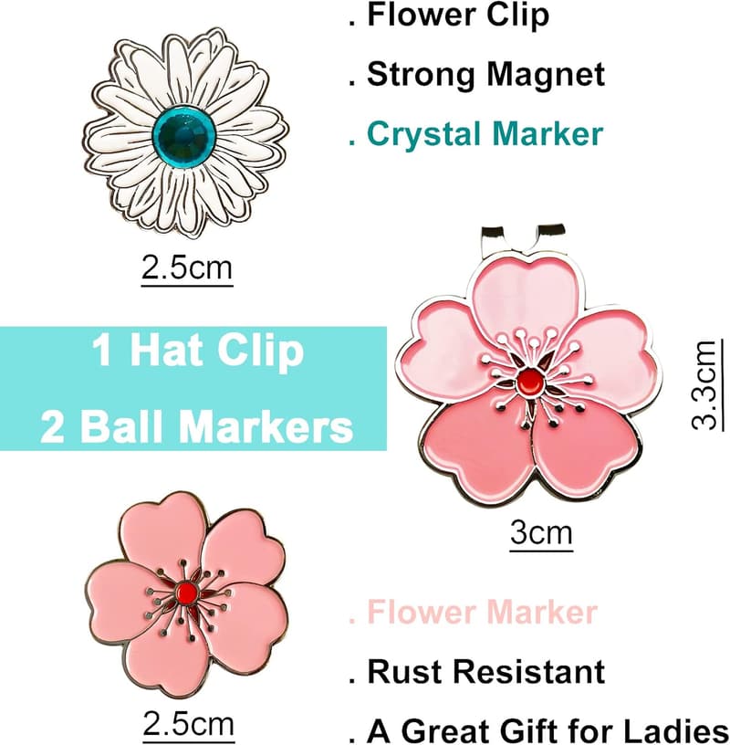 Golf Ball Marker and Hat Clip Set – Novelty Accessories for Golfers