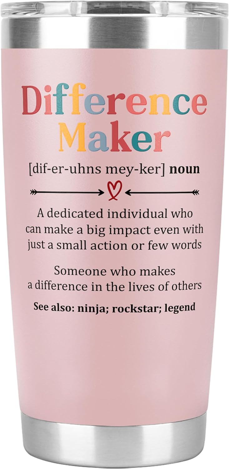 Appreciation Coffee Tumbler for Women - 20 Oz Pink