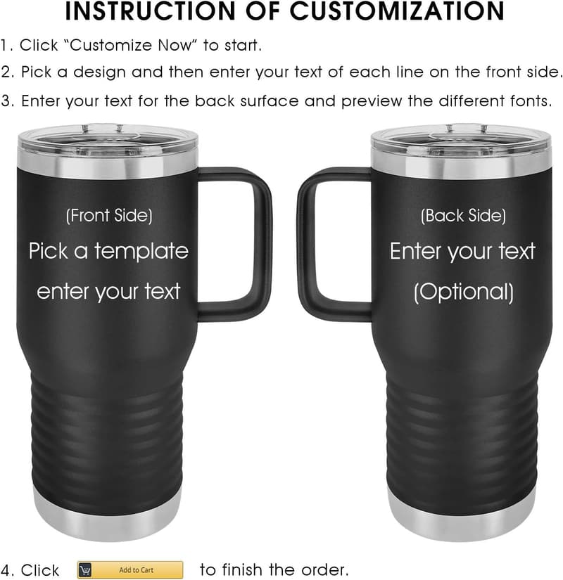Father's Day Personalized Stainless Steel Tumbler - 20oz