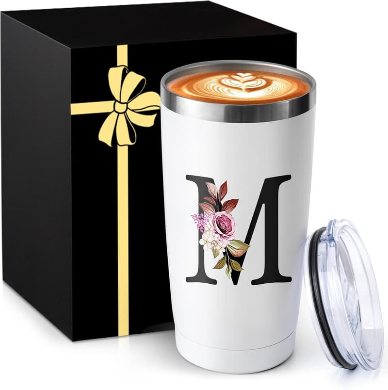 Personalized 20 Oz Insulated Travel Mug for Couples