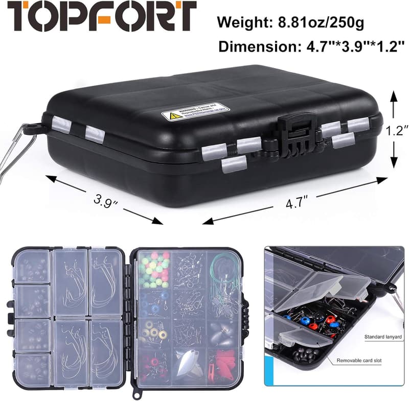 Fishing Accessories Kit - Organized Tackle Box with Hooks & Weights