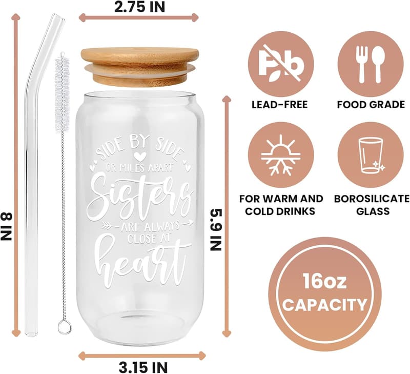 Thank You Christmas Gift - 16 Oz Can Glass for Friends