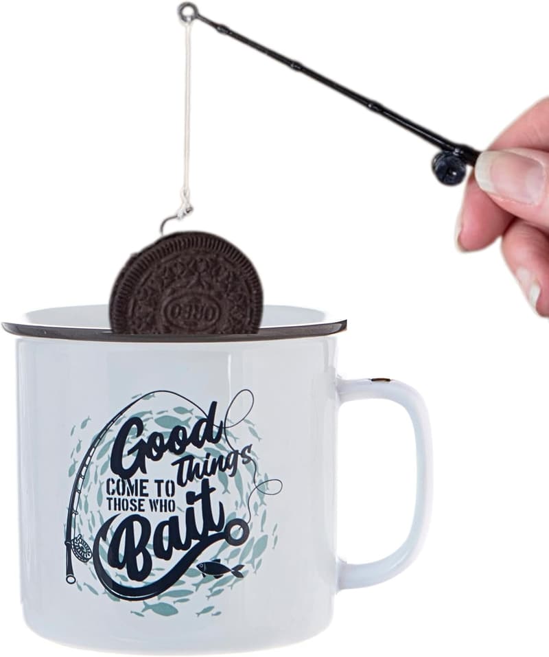 Funny Fishing Mug with Joke Rod - Gifts for Men