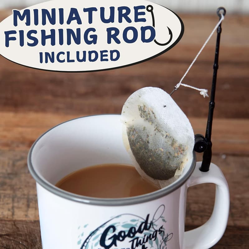 Funny Fishing Mug with Joke Rod - Gifts for Men