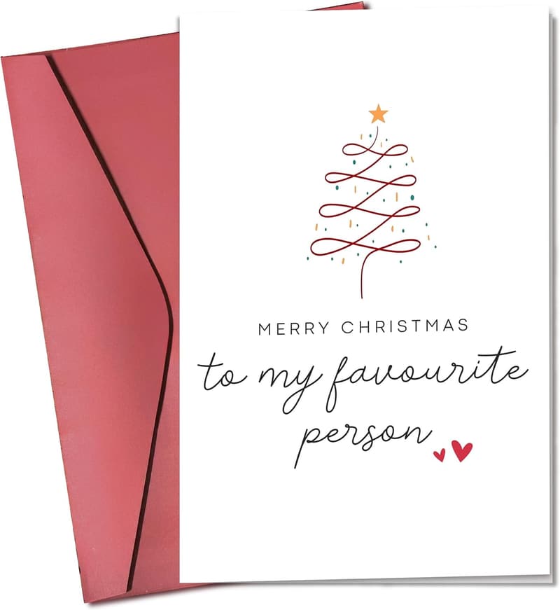 Christmas Card for Couples - 5.3'' x 8'' with Envelope