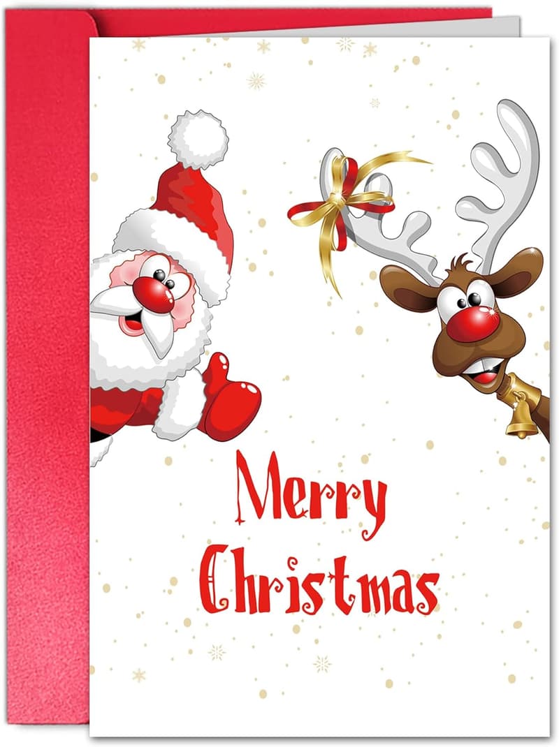 Funny Christmas Card for Kids & Boyfriends - Santa Design