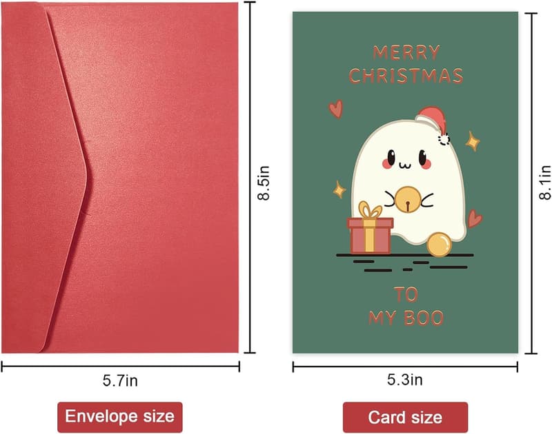 Spooky Ghost Christmas Card for Couples
