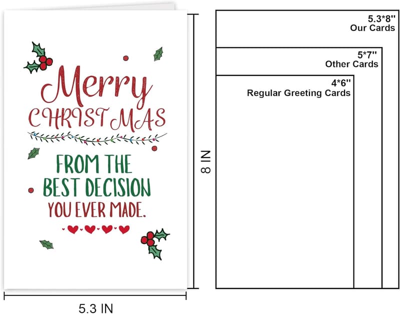 Christmas Card for Couples - Funny & Sweet Design