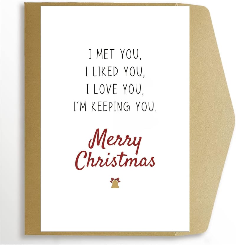 Romantic Love You Christmas Card for Couples