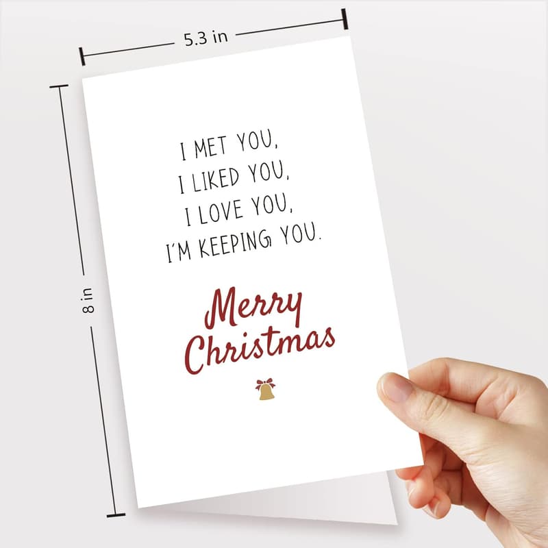Romantic Love You Christmas Card for Couples