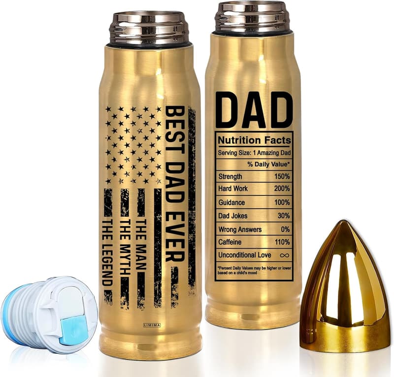 Father's Day American Flag Tumbler – 17oz Gift for Dad
