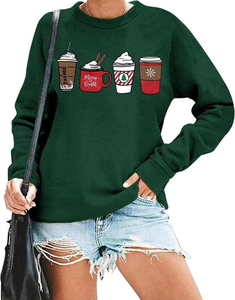 Merry & Bright Women's Ugly Christmas Sweatshirt