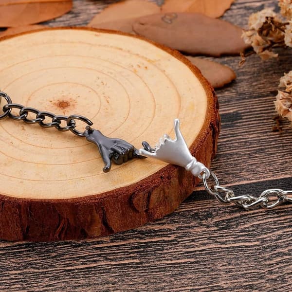 Matching Keychains for Couples - Pinky Promise Gift