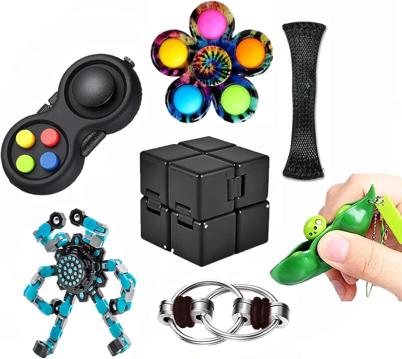 Fidget Toy Set for Stress Relief – 7 PCS for Adults & Kids
