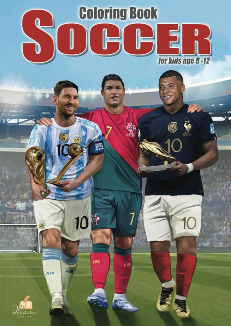 Soccer Coloring Book for Kids Aged 8-12: 50+ Pictures
