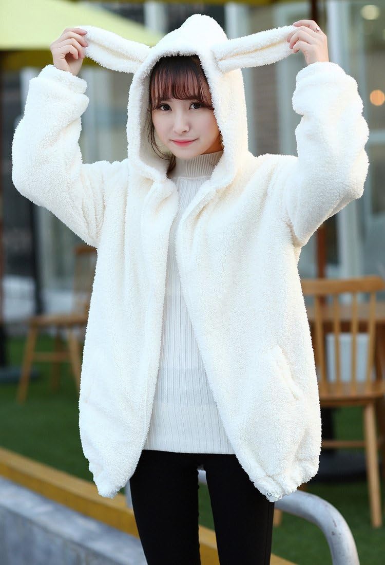 Women's Fluffy Bear Tail Hooded Sweatshirt