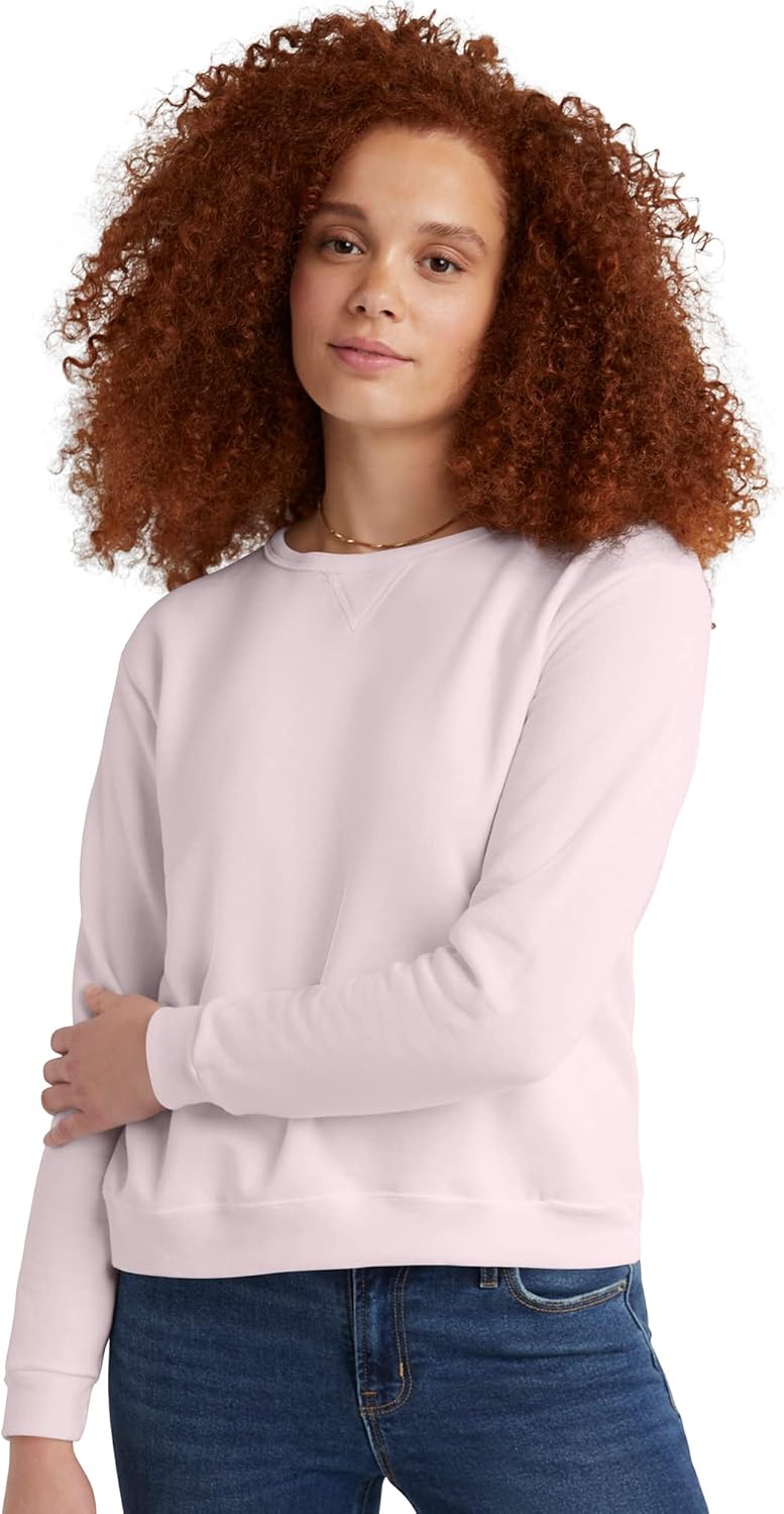 Women's EcoSmart Fleece V-Notch Crewneck Sweatshirt