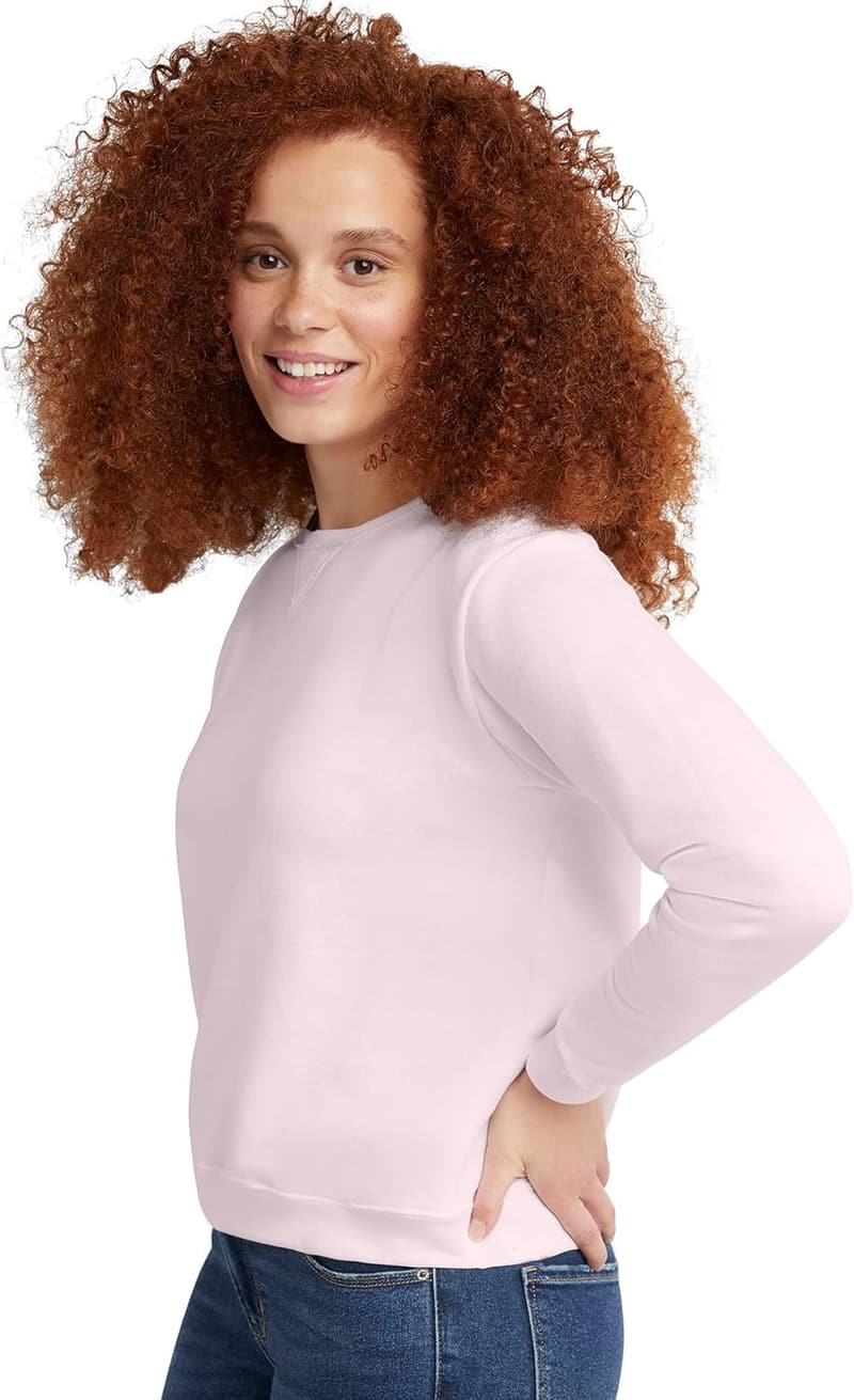 Women's EcoSmart Fleece V-Notch Crewneck Sweatshirt