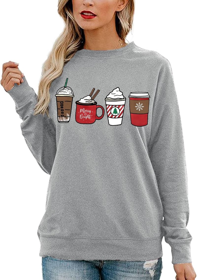 Merry & Bright Women's Long Sleeve Holiday Sweatshirt