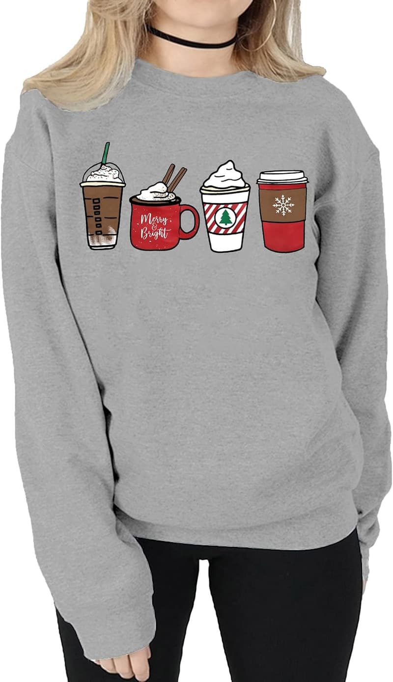 Merry & Bright Women's Long Sleeve Holiday Sweatshirt