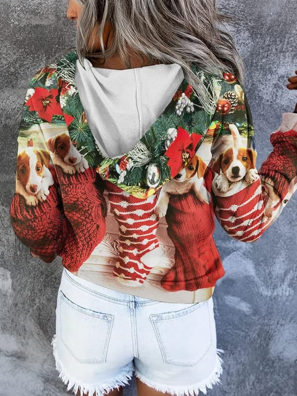 Women's Casual Hooded Sweatshirt with Pockets