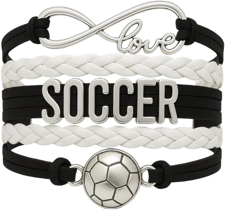 Soccer Charm Bracelet - Adjustable Gift for Players