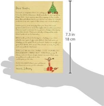 Funny Christmas Note Card with Envelope - Dear Santa Design