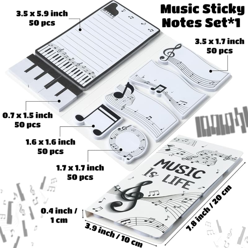 Cartoon Sticky Notes Set - Cute Self-Adhesive Memo Pads for Teachers